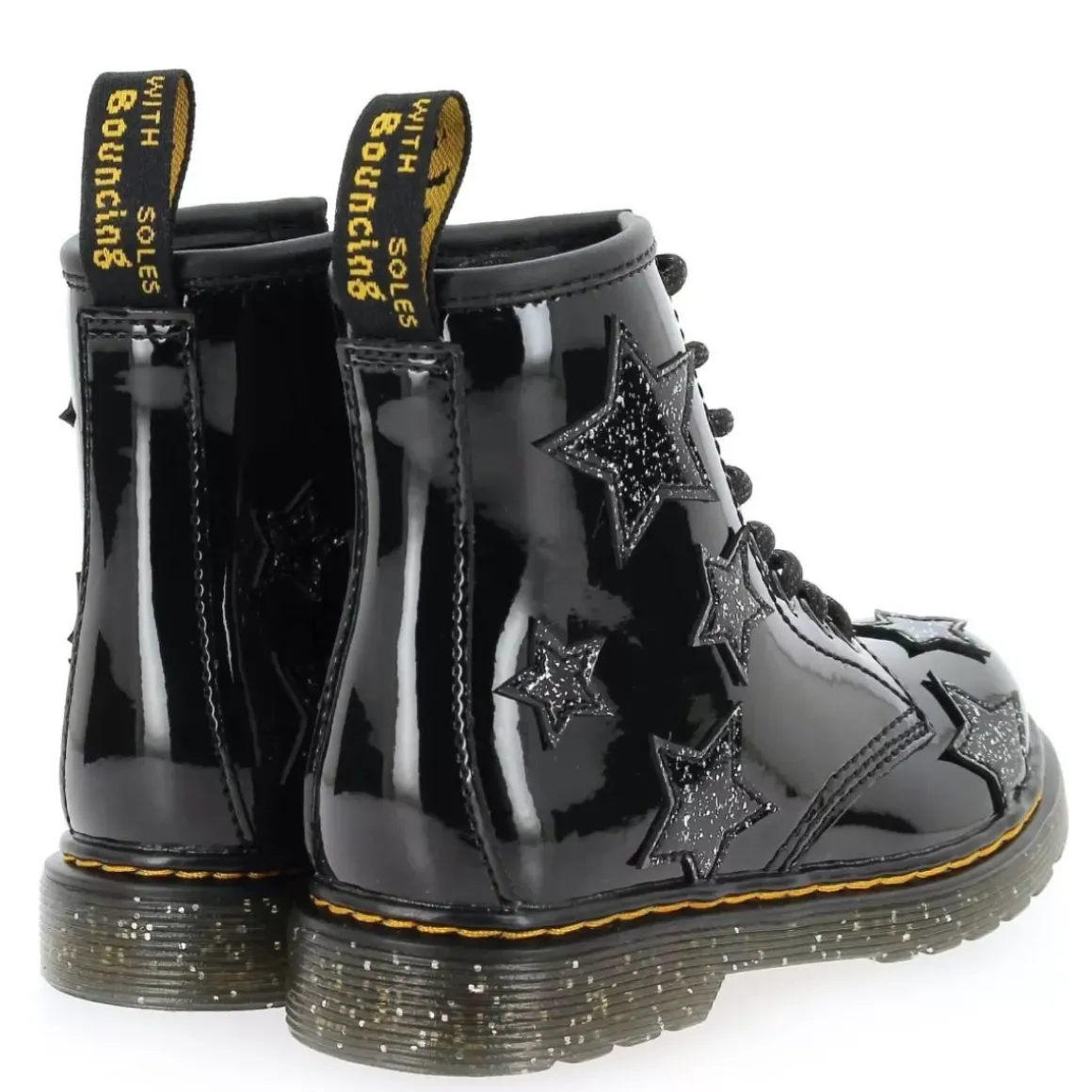 1460 Patent Lamper & Cosmic Glitter - Noir Glitter