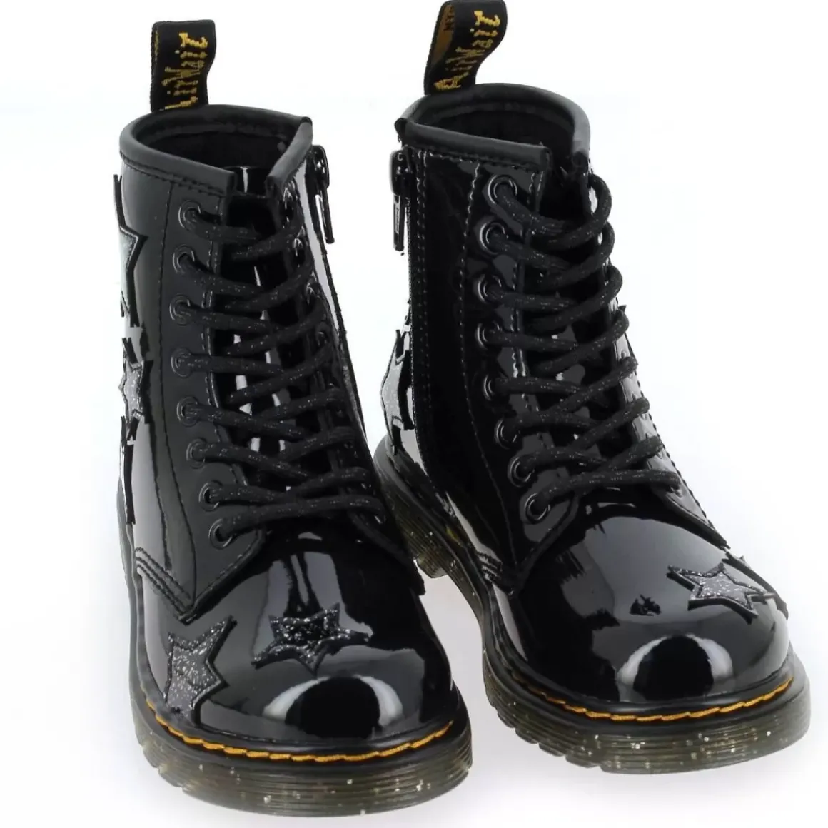 1460 Patent Lamper & Cosmic Glitter - Noir Glitter