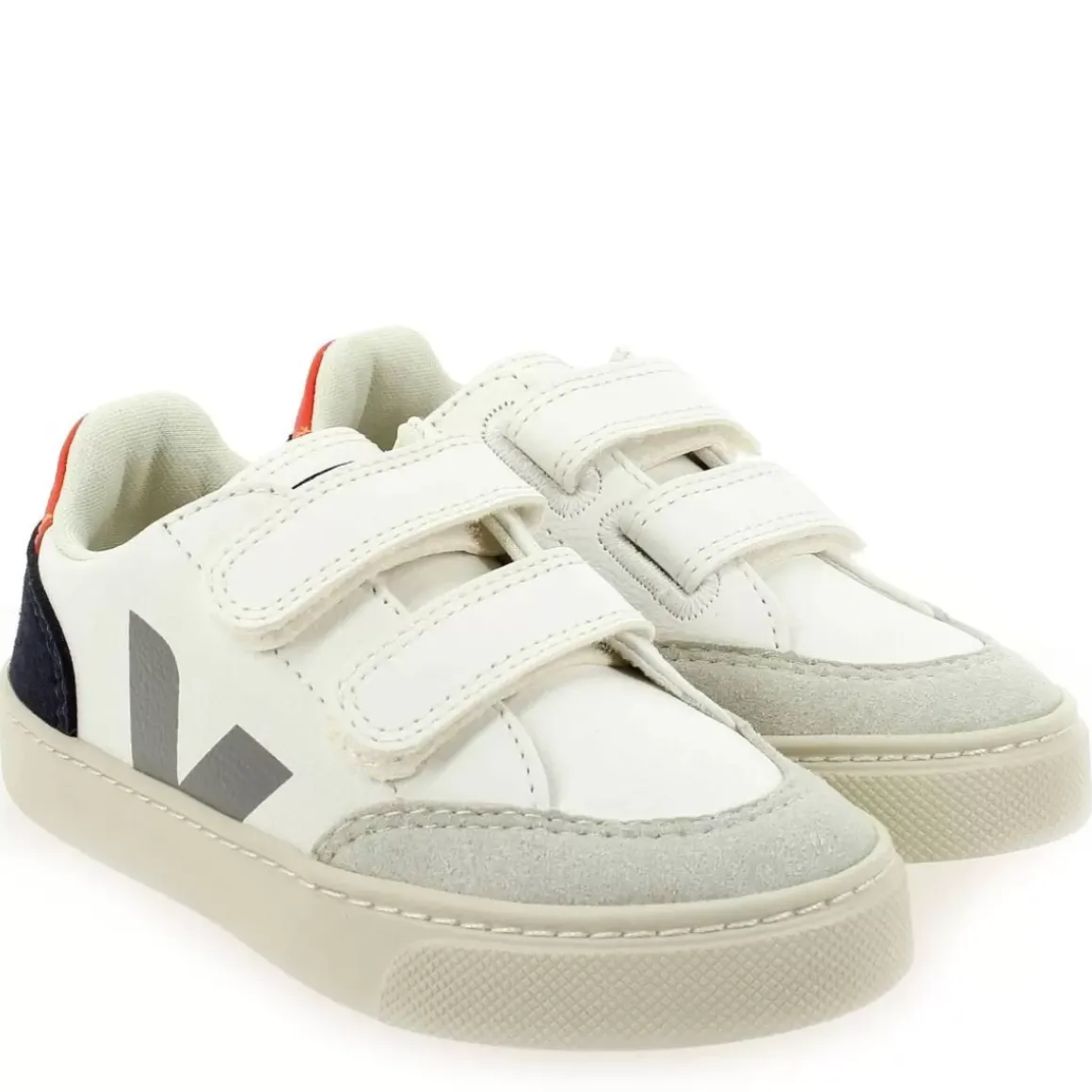 Small V12 Velcro - Blanc Marine